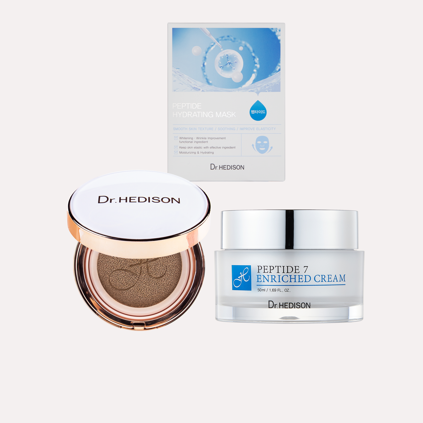 Dr. Hedison Miracle Cushion & Peptide Enriched Cream & Peptide Hydrating Mask