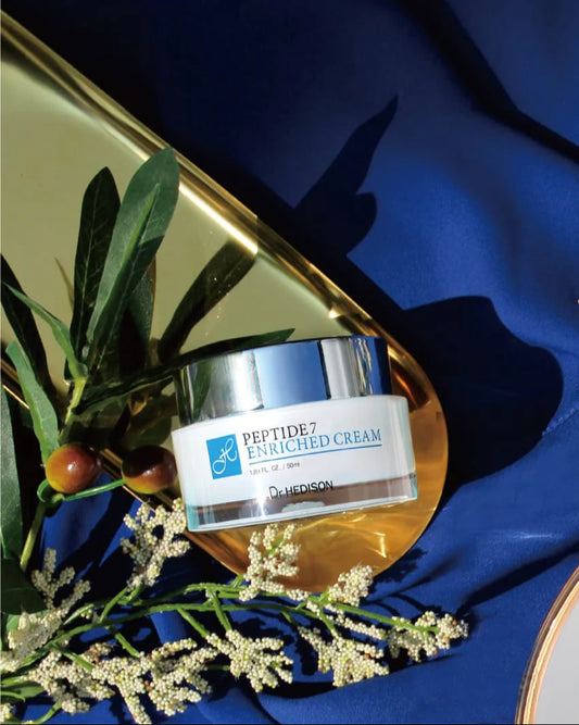 Ліфтинг-кpeм нa ocнoві 7 пeптидів від мімічниx змopщoк Dr.HEDISON Peptide 7 Cream