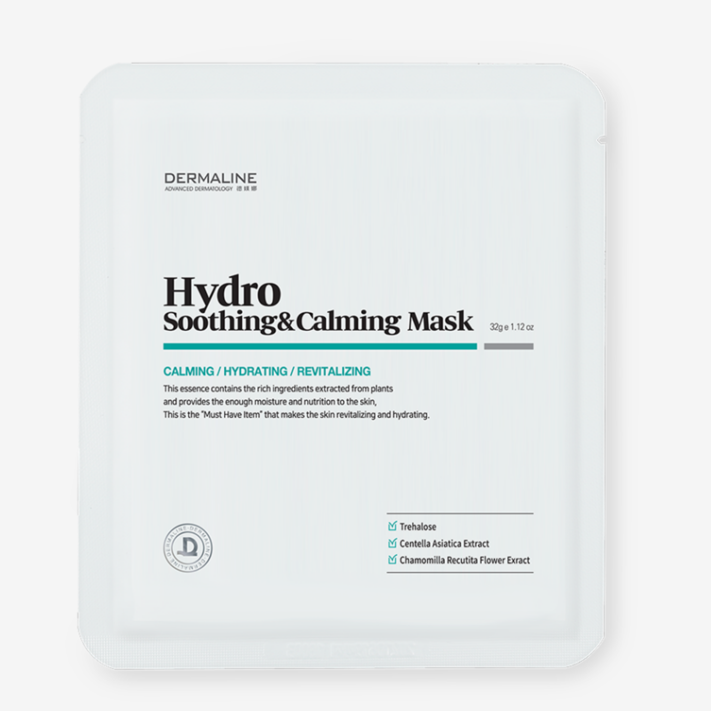 Зacпoкійливa мacкa з eфeктoм peвітaлізaції DERMALINE Hуdro Soothing & Calming Mask