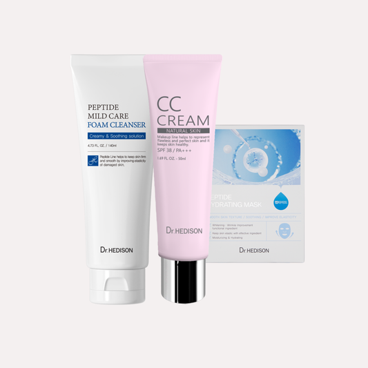 Dr. Hedison Peptide Foam Cleanser & CC Cream & Peptide Hydrating Mask