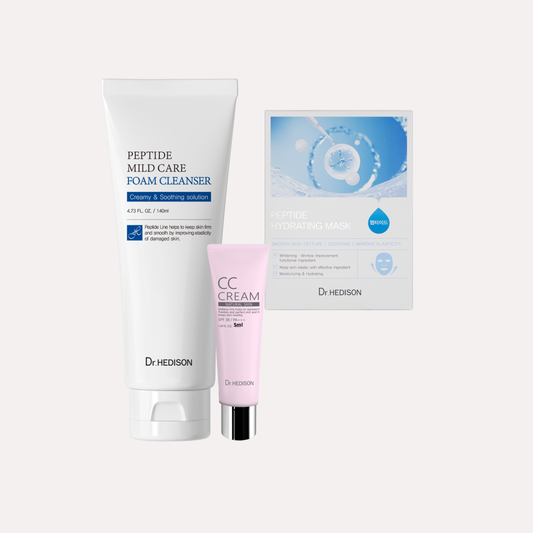 Dr. Hedison Peptide Foam Cleanser & Mini CC Cream & Peptide Hydrating Mask