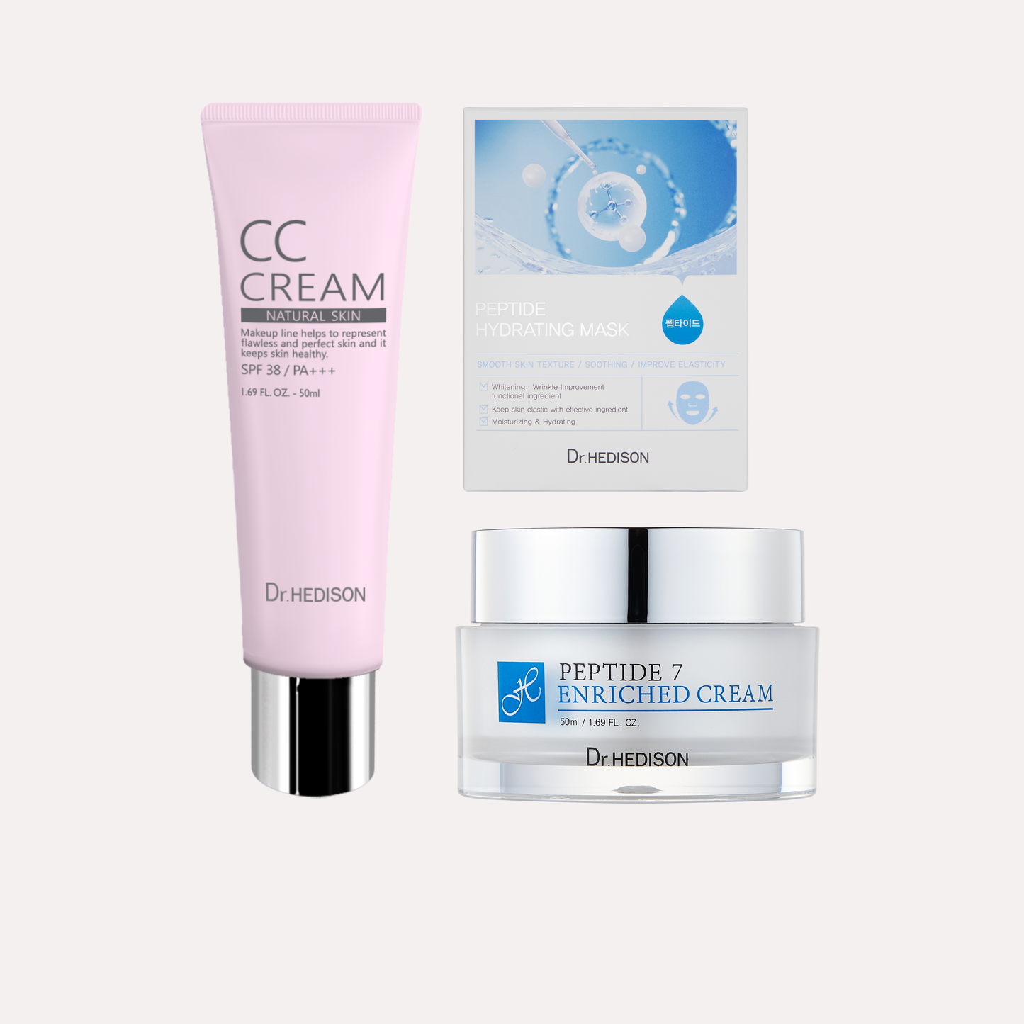 Dr. Hedison CC Cream & Peptide Hydrating Mask & Peptide Enriched Cream