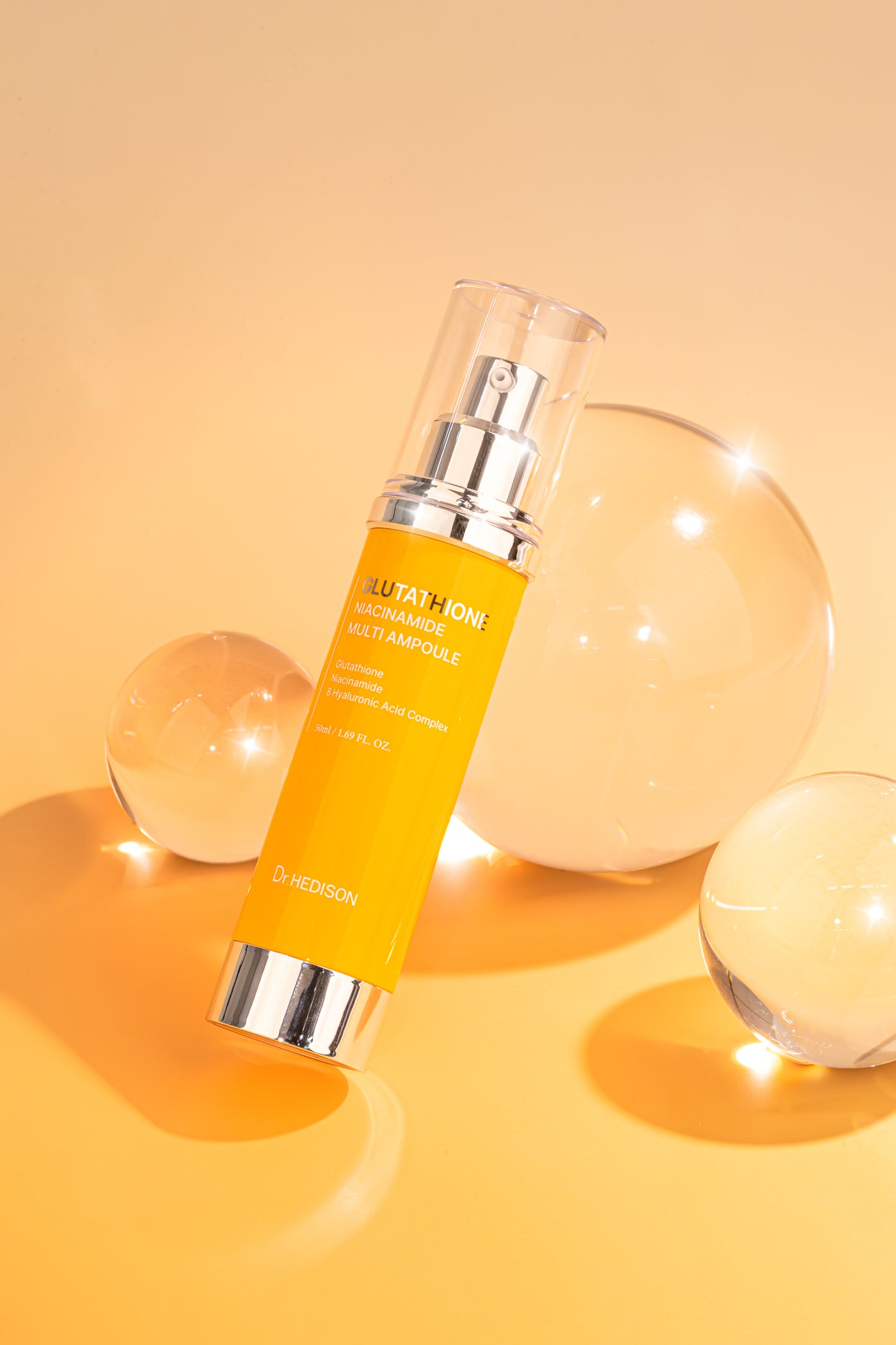 Multi ampoule with glutathione and niacinamide for even skin tone and radiance Dr.HEDISON Glutathione Niacinamide Multi Ampoule