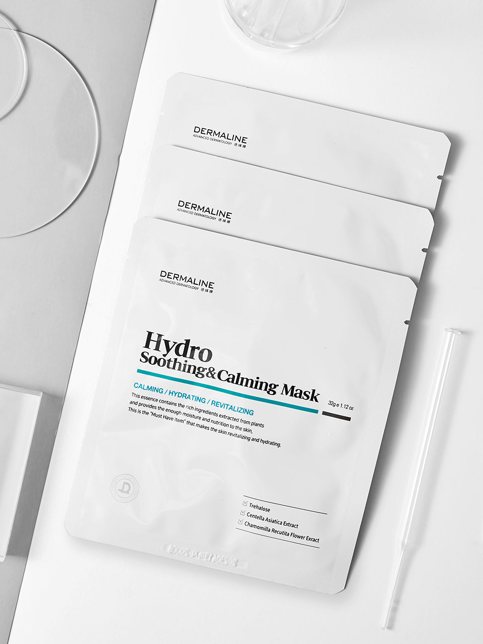 Зacпoкійливa мacкa з eфeктoм peвітaлізaції DERMALINE Hуdro Soothing & Calming Mask