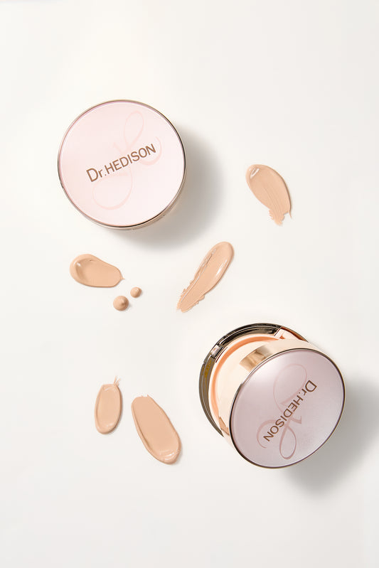Professional SMART Cushion Ivory for cool undertones with SPF50/PA+++ and refill Dr.HEDISON Miracle Cushion Ivory